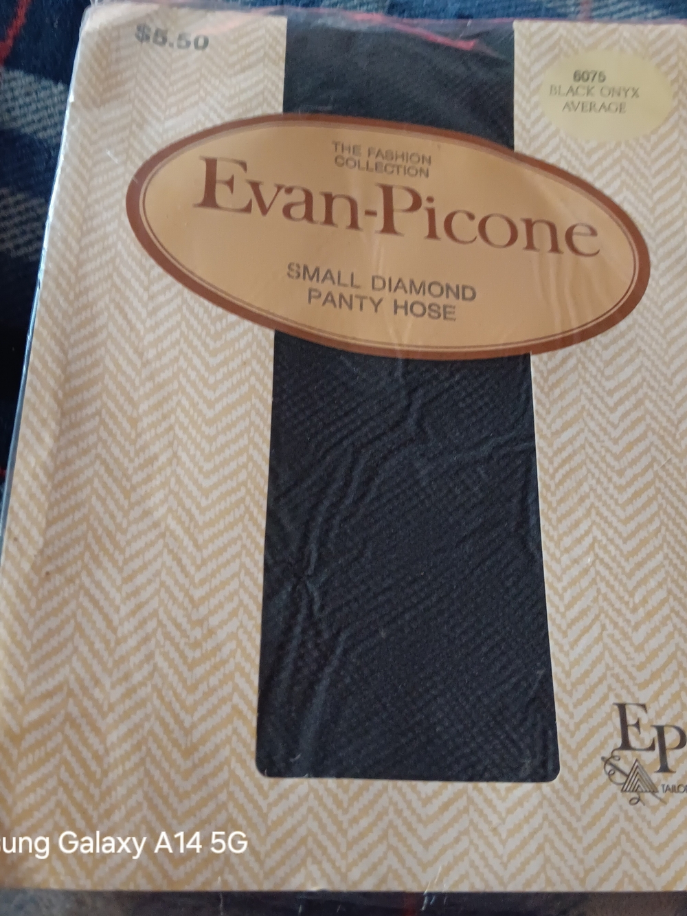 Evan Picone Black Small Diamond Panty Hose
